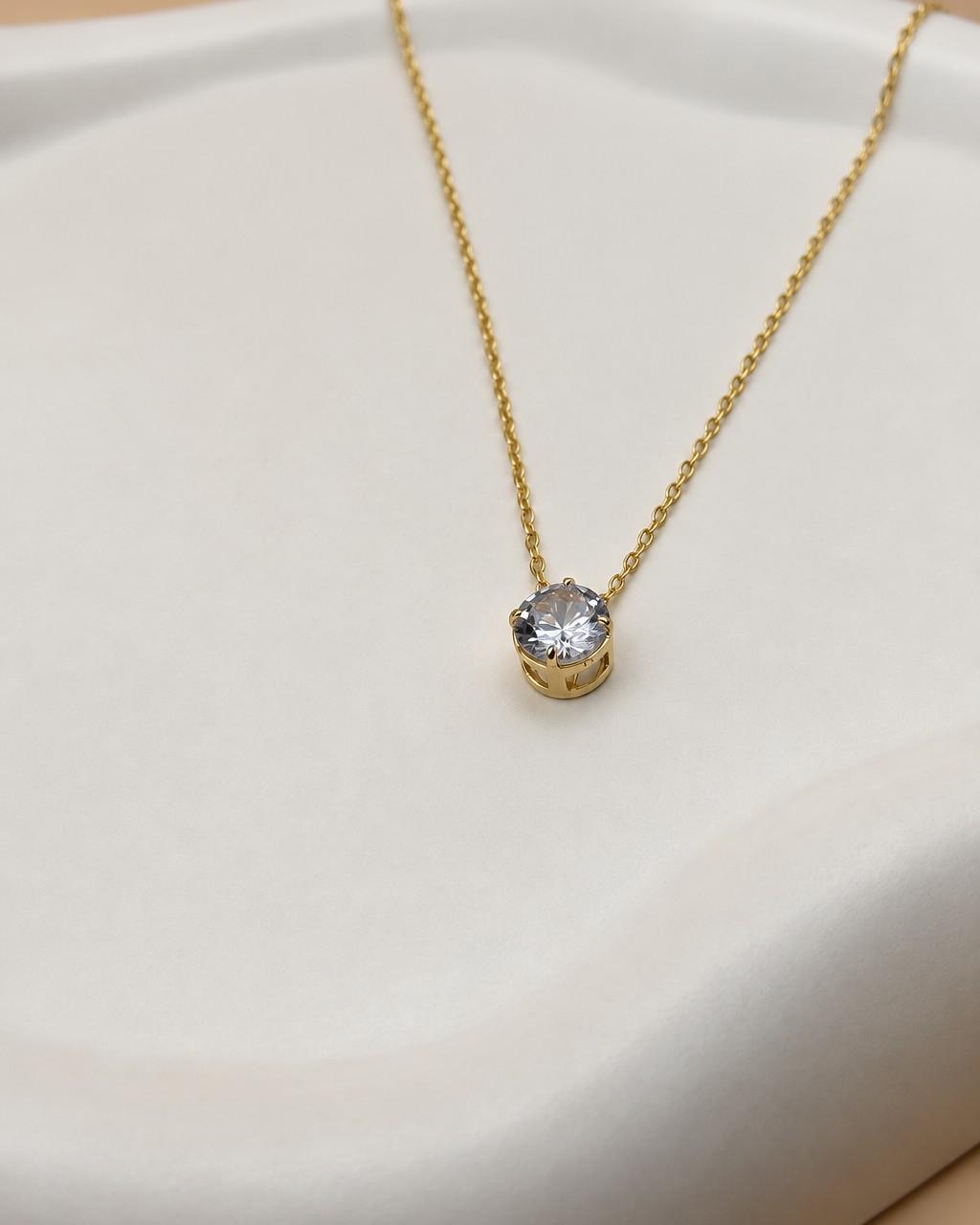 Colar Ponto de Luz 8mm Banhado a Ouro 18k